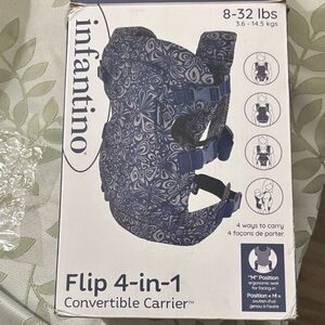 Infantino Blue Floral Convertible Carrier